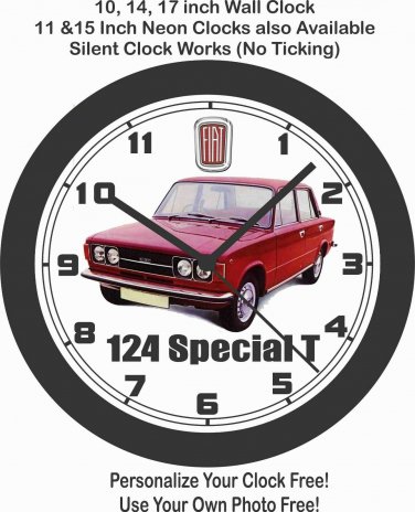 FIAT 124 SPCEIAL T WALL CLOCK NEW!-FREE USA SHIP