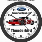 FORD #28 TEXACO HAVELIN NASCAR THUNDERBIRD WALL CLOCK-FREE USA SHIP!