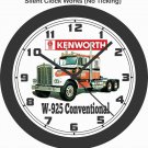 KENWORTH W-925 CONVENTIONAL SEMI TRUCK WALL CLOCK-PERSONALIZE IT FREE!