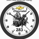 CHEVROLET 283 ENGINE PHOTO WALL CLOCK-FORD, PONTIAC, OLDSMOBILE, BUICK