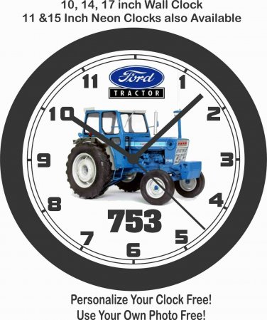 FORD 753 TRACTOR WALL CLOCK-JOHN DEERE, FARMALL, INTERNATIONAL