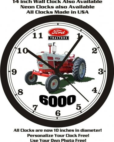 FORD 6000 DIESEL TRACTOR WALL CLOCK-FREE USA SHIP-John Deere,Farmall, Case