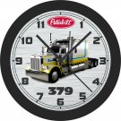 Peterbilt 379 Long Sleeper Semi-Truck Wall Clock-Add Business Name Free!