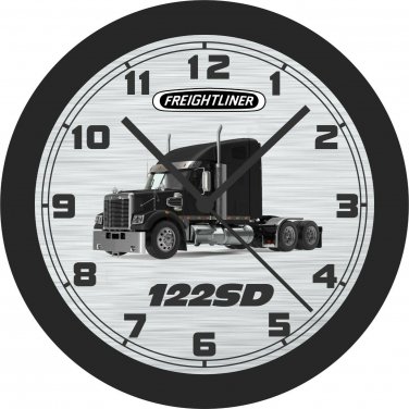 Freightliner 122SD Semi-Truck Wall Clock-Add Your Business Name Free!
