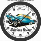 1957 FORD FAIRLANE GASSER RACE CAR WALL CLOCK-FREE USA SHIP!