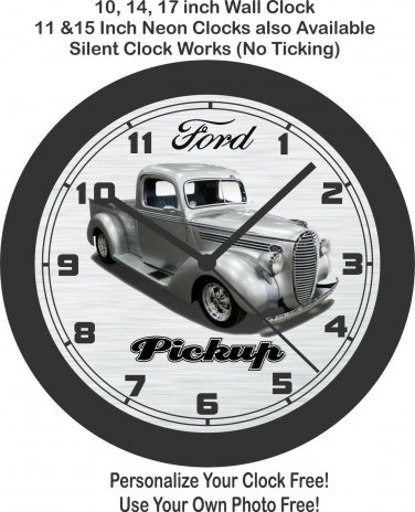 1938 Ford Custom Pickup Truck Wall Clock-Free US Ship, Chevrolet, Dodge, GMC