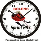 BOLENS SPRINT 293 SNOWMOBILE WALL CLOCK-FREE US SHIP-Polaris, Arctic Cat, Can Am