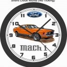 1970 FORD MUSTANG MACH 1 (Orange) WALL CLOCK-FREE USA SHIP, Boss 302, Camaro