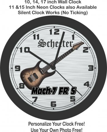 Schecter Mach-7 FR S Left hand Guitar Wall Clock-Free US Ship-Fender, Gibson