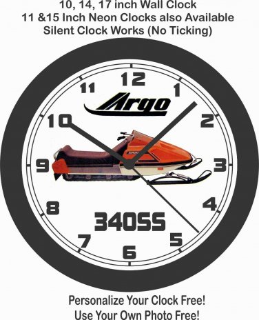 1973 ARGO 340SS SNOWMOBILE WALL CLOCK-POLARIS, SKI DOO, ARCTIC CAT, CAN AM