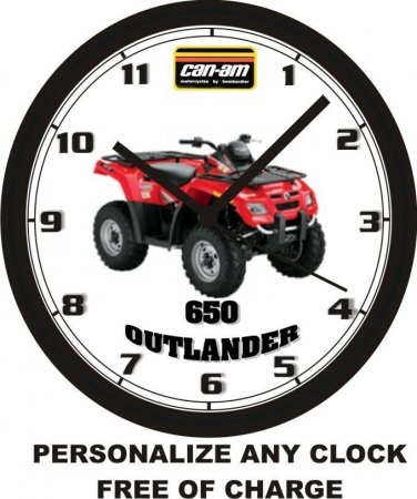 2008 CAN-AM 650 OUTLANDER ATV WALL CLOCK-FREE US SHIP, POLARIS, ARCTIC CAT