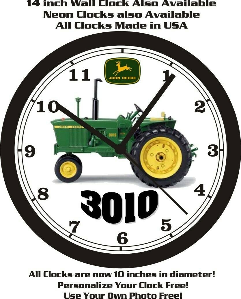 JOHN DEERE 3010 TRACTOR WALL CLOCKFREE USA SHIP