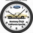 1968 FORD MUSTANG GT/CS CALIFORNIA SPECIAL WALL CLOCK-CAMARO, SHELBY, FIREBIRD