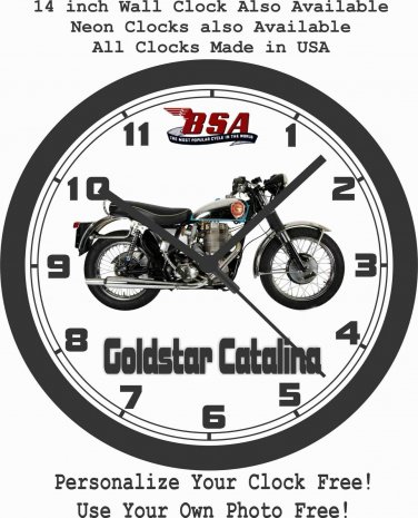 BSA GOLDSTAR CATALINA WALL CLOCK-FREE USA SHIP