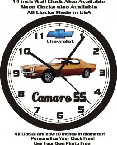 1972 CHEVROLET CAMARO SS WALL CLOCK-FREE USA SHIP!