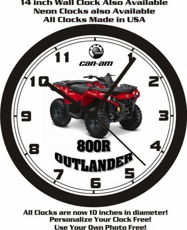2015 CAN-AM 800R OUTLANDER ATV WALL CLOCK-FREE USA SHIP!