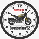 2016 DUCATI SCRAMBLER ICON '62 WALL CLOCK-FREE USA SHIP