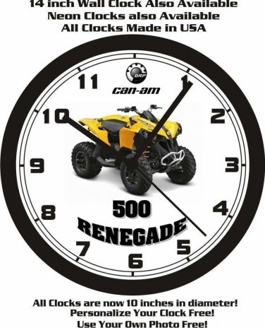 2015 CAN-AM 500 RENEGADE ATV WALL CLOCK-FREE USA SHIP!
