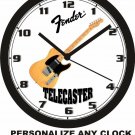 FENDER TELECASTER GUITAR WALL CLOCK-NEW!