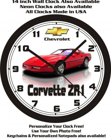 1990 CHEVROLET CORVETTE ZR1 WALL CLOCK-FREE USA SHIP!