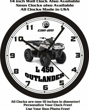 2015 CAN-AM L 450 OUTLANDER ATV WALL CLOCK-FREE USA SHIP!