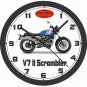2016 MOTO GUZZI V7 II SCRAMBLER MOTORCYCLE WALL CLOCK-FREE USA SHIP