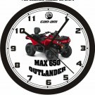 2015 CAN-AM MAX 650 OUTLANDER ATV WALL CLOCK-FREE USA SHIP!
