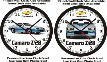 1982 CHEVROLET CAMARO Z28 WALL CLOCK-CHOOSE 1 OF 2 & FREE USA SHIP!