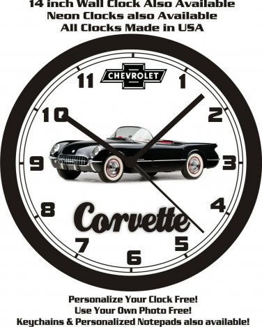 1954 CHEVROLET CORVETTE WALL CLOCK-FREE USA SHIP!