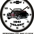1941 CHEVROLET DELUXE WALL CLOCK-FREE USA SHIP!