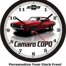 1969 CHEVROLET CAMARO COPO WALL CLOCK-FREE USA SHIP!
