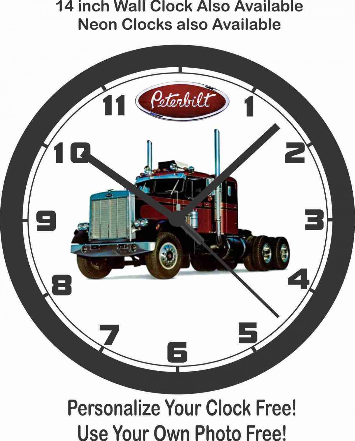 1972 PETERBILT SEMITRUCK WALL CLOCKFREE USA SHIP