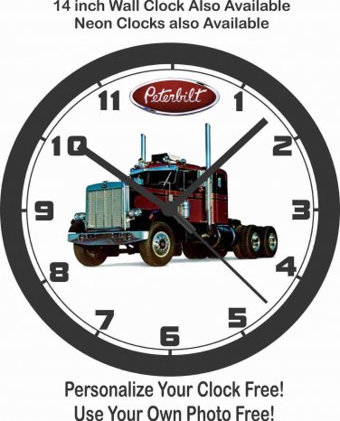1972 PETERBILT SEMI-TRUCK WALL CLOCK-FREE USA SHIP