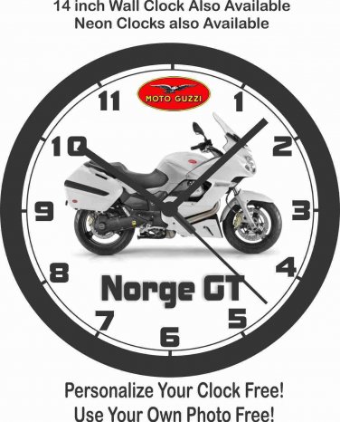 2016 MOTO GUZZI NORGE GT MOTORCYCLE WALL CLOCK-FREE USA SHIP