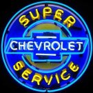Super Chevrolet Service 24 x 24 Inch Neon Sign with Backing-Free US Ship!