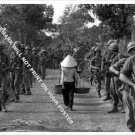 Vietnamese Women Sharing The Road With USA Soldiers Poster-Free US Ship