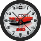 1957 Chevrolet 210 Post (Roman Red) Wall Clock-Free US Ship