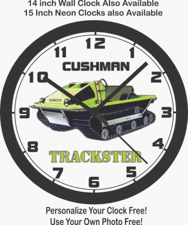 CUSHMAN TRACKSTER WALL CLOCK-FREE USA SHIP!