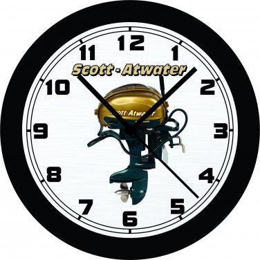 Scott- Atwater 33HP Outboard Boat Motor Wall Clock-Free US Ship