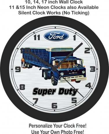 1962 Ford Super Duty Work Truck Wall Clock-Free US Ship