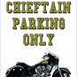 Indian Chieftain Motorcycle Parking Only Metal Sign-Free US Ship