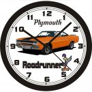 1970 PLYMOUTH ROADRUNNER WALL CLOCK-FREE USA SHIP!