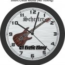 Schecter C-! Exotic Ebony Guitar Wall Clock-Free US Ship, Fender, Gibson