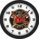 Fire Department Emblem Wall Clock-Free US Ship