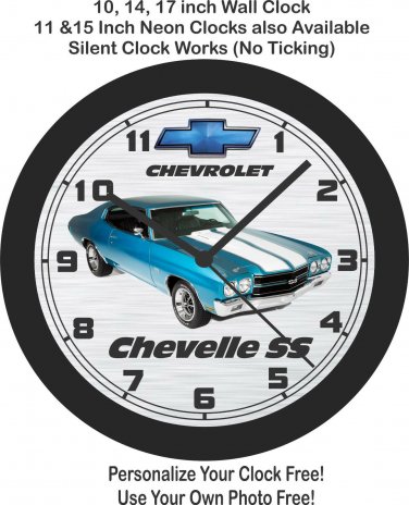 1970 Chevrolet Chevelle SS Wall Clock-New!-Free US Ship