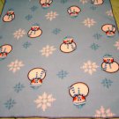 SNOWMAN BABY TODDLER POLAR FLEECE CRIB BLANKET NEW GIFT