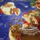 CHRISTMAS SANTA CLAUS POLAR FLEECE BABY CRIB BLANKET NEW HANDMADE FREE SHIP