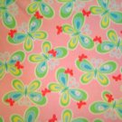 BUTTERFLY COLORFUL  BABY POLAR FLEECE CRIB BLANKET NEW GIFTHANDMADE