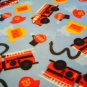 FIRE TRUCKS HAT HYDRANT BLUE POLAR FLEECE BABY CRIB BLANKET NEW FREE SHIP