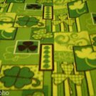 IRISH ST PATRICK SHAMROCK GREEN CLOVER  FLEECE BABY  BLANKET NEW